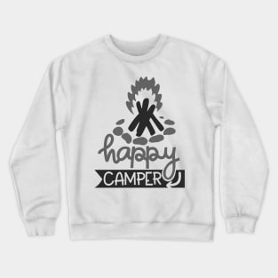 Happy Camper Outdoors Shirt, Hiking Shirt, Adventure Shirt Crewneck Sweatshirt